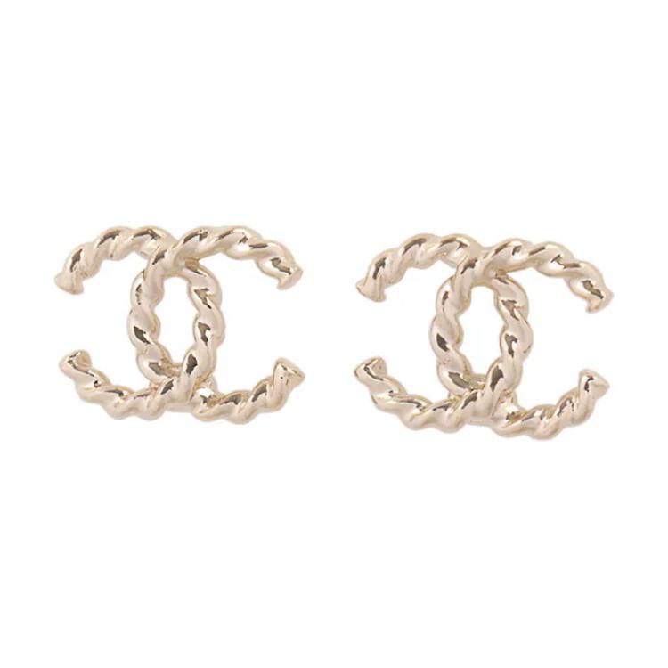 (Women) CHANEL  Gold Metal Logo Stud Earrings. ABC529-B16134-NW446 圖 3