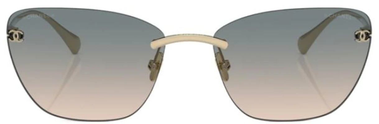 (W) CHANEL 金色鈦金屬不規則太陽眼鏡附品牌標誌細節 CH4286T Lookbook (W) CHANEL 金色鈦金屬不規則太陽眼鏡附品牌標誌細節 CH4286T