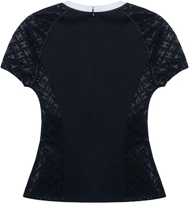 (Women) CHANEL Graphic Print Slim Fit Raglan Sleeve Crewneck T-Shirt. P76414-V47504-NT733 Shop (Women) CHANEL Graphic Print Slim Fit Raglan Sleeve Crewneck T-Shirt. P76414-V47504-NT733