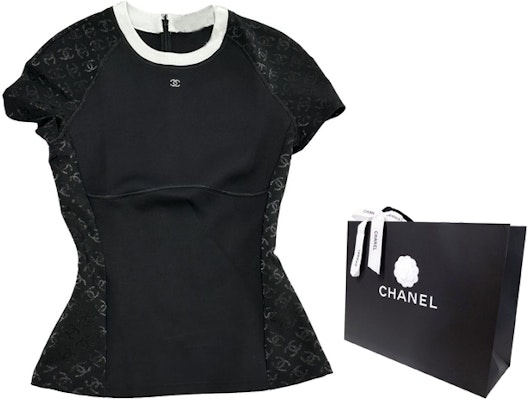 (Women) CHANEL Graphic Print Slim Fit Raglan Sleeve Crewneck T-Shirt. P76414-V47504-NT733 Purchase (Women) CHANEL Graphic Print Slim Fit Raglan Sleeve Crewneck T-Shirt. P76414-V47504-NT733