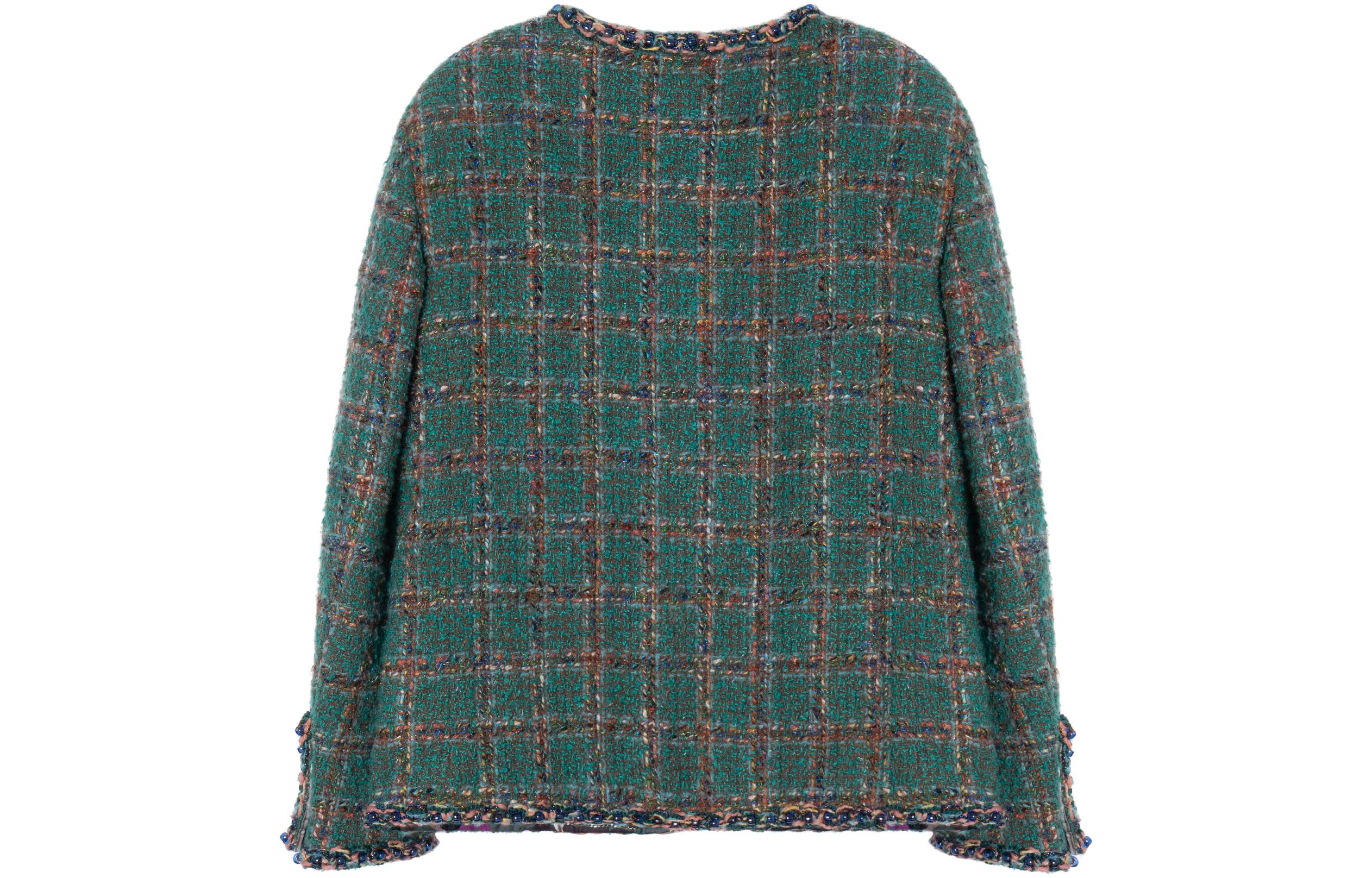 Lookbook (W) シャネル グリーンカラー ブロックチェック ジャケット - 2023年春夏コレクション P75152-V66677-NO230