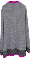 Lookbook (Women) CHANEL Grey V-Neck Striped Trim Long Sleeve Knit Sweater Casual Wear P71579-K10300-NF659