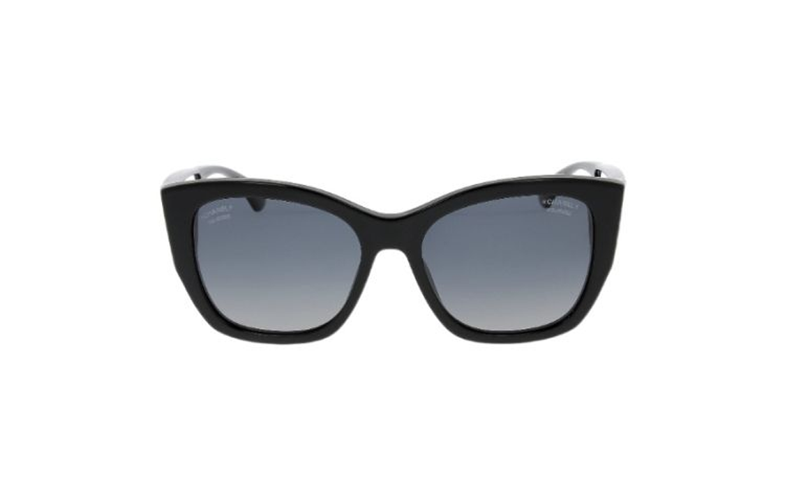 (Women) CHANEL  Irregular Black Sunglasses with Logo Detail 14462336 圖 4
