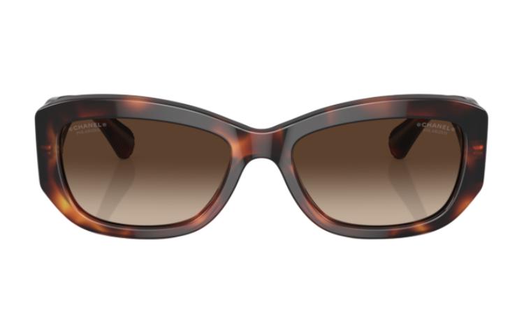 (Women) CHANEL  Irregular Brown Sunglasses with Logo Temple Design. 2.266059E+7 圖 2