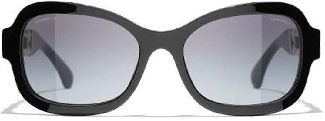 (Women) CHANEL Irregular Shape Sunglasses Black with Chain Detail Legs. CH5465QC622S6 Order (Women) CHANEL Irregular Shape Sunglasses Black with Chain Detail Legs. CH5465QC622S6