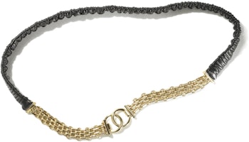(Women) CHANEL Lambskin Leather & Gold Metal Chain Belt. AA8259-B08253-94305 (Women) CHANEL Lambskin Leather & Gold Metal Chain Belt. AA8259-B08253-94305