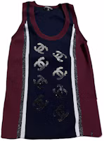 Order (Women) CHANEL Logo Print Round Neck Sleeveless Vest - Multicolor. P75627-K10886-NQ947