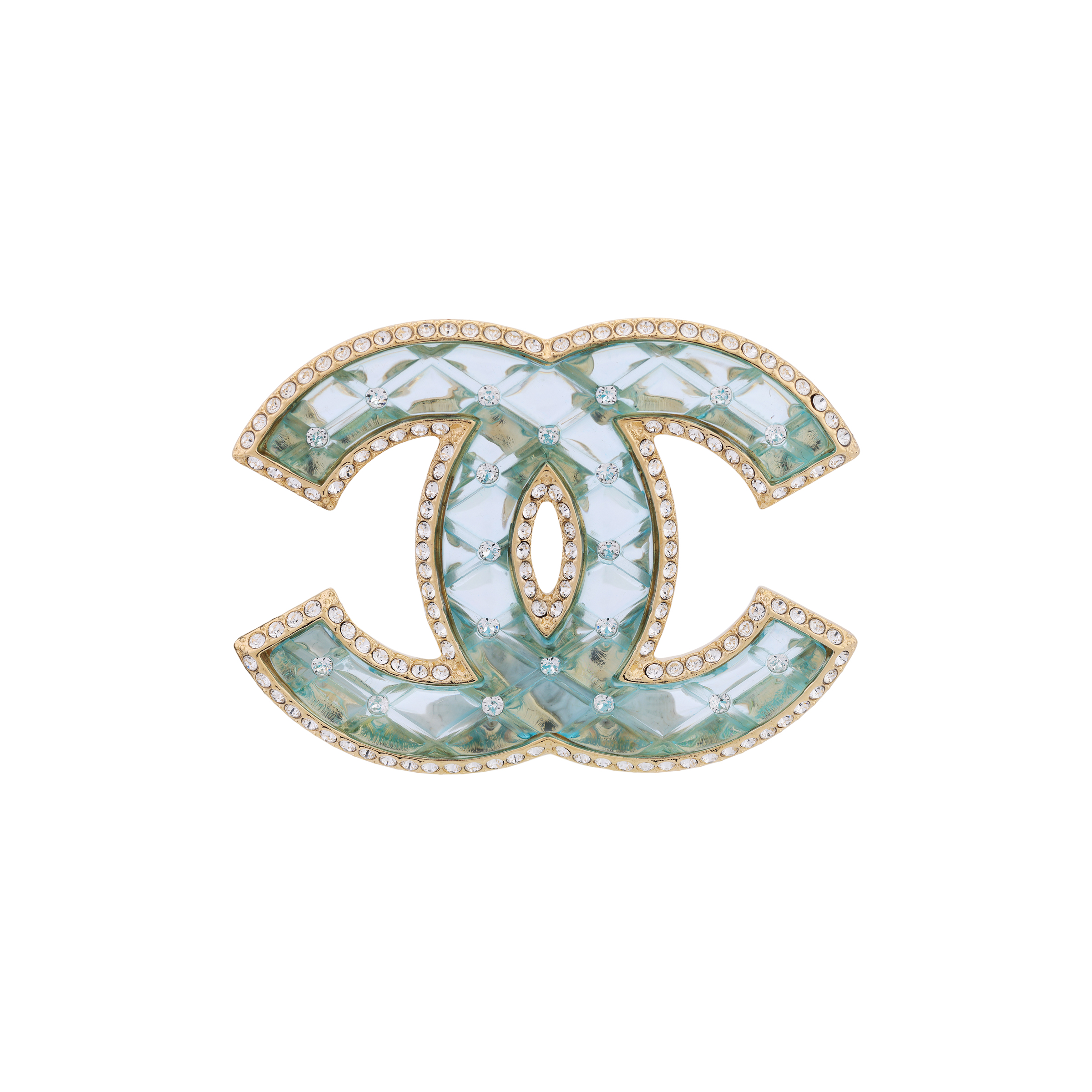 (Women) CHANEL  Luxurious Green Hollow Brooch. AB9994B10003NM022