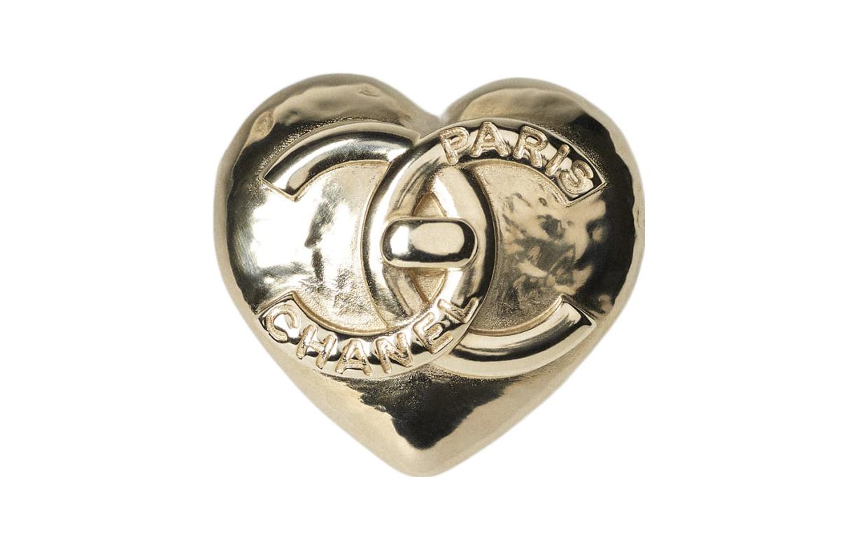 (Women) CHANEL  Metallic Heart Brooch Gold AB9129-B08930-NJ804 圖 2