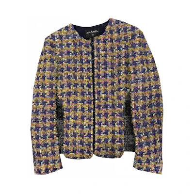 (Women) CHANEL Multicolor Casual Long-Sleeve Colorblock Jacket P73196-V64617-NI828