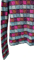 Details for (Women) CHANEL Multicolor Plaid Printed High-Neck Long-Sleeve Knit Sweater. P59231-K07769-ME923