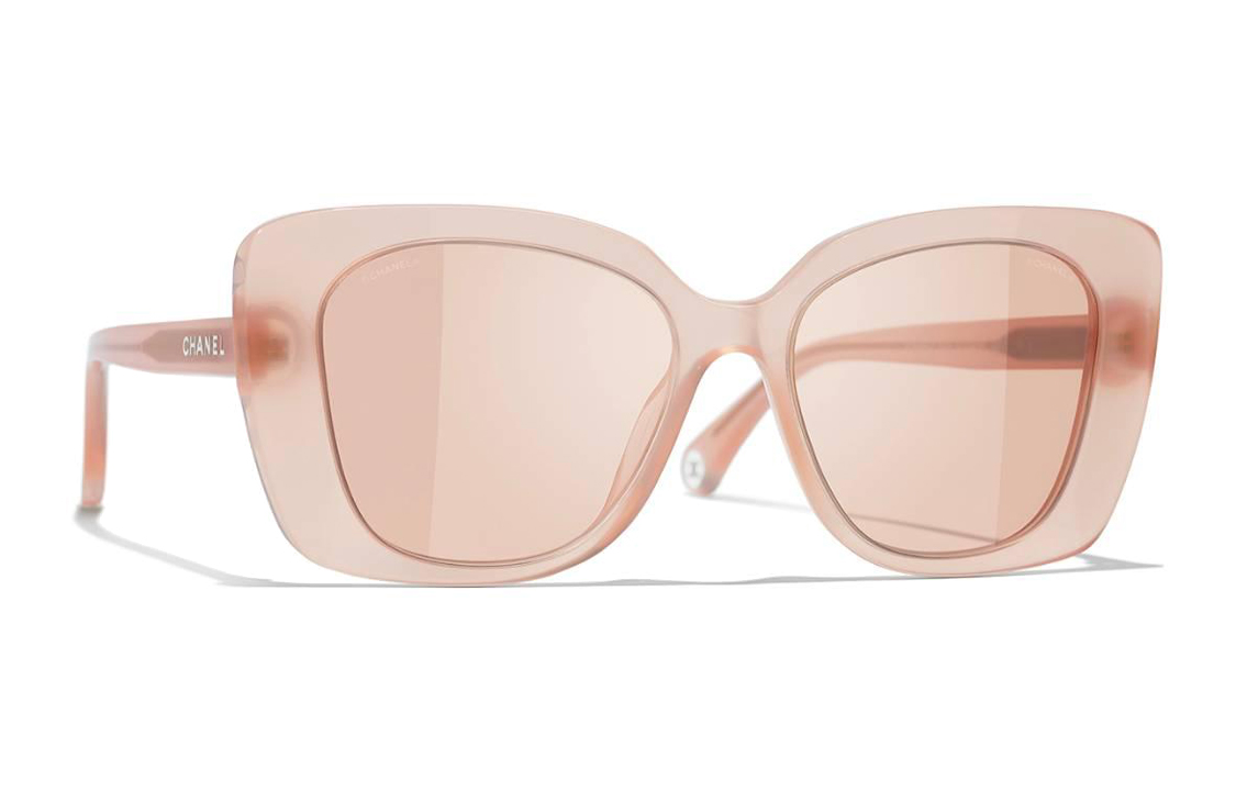 Shop (W) 香奈儿粉色蝴蝶墨镜附字母细节 CH550417324B
