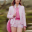Lookbook (Women) CHANEL Pink Tweed Short Jacket 23C Spring Summer Collection. P73947-V65544-NL367