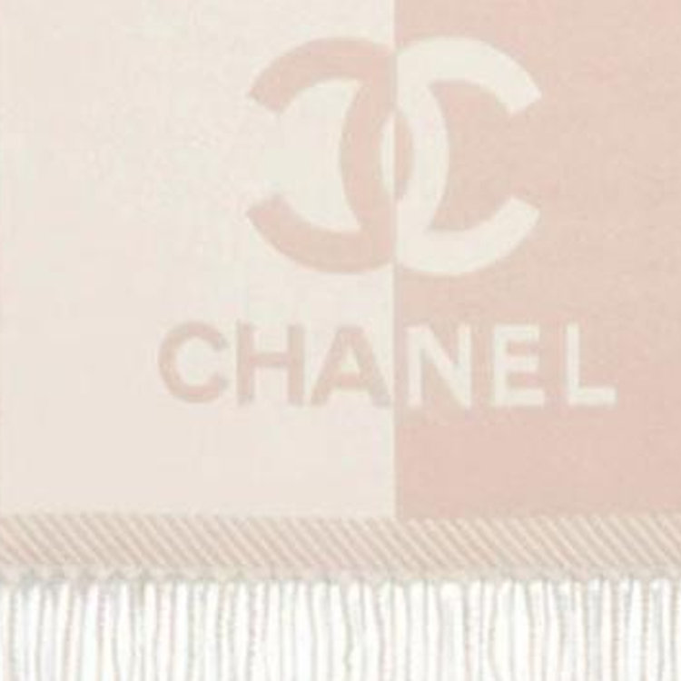 Lookbook (W) シャネル ピンクウールスカーフ 二色ロゴデザイン付き AAA255-B17089-NZ302