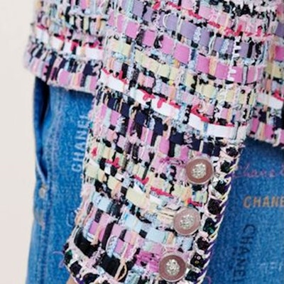 (Women) CHANEL Pink Woven Long Sleeve Short Jacket P72404-V64006-NG825 Purchase (Women) CHANEL Pink Woven Long Sleeve Short Jacket P72404-V64006-NG825