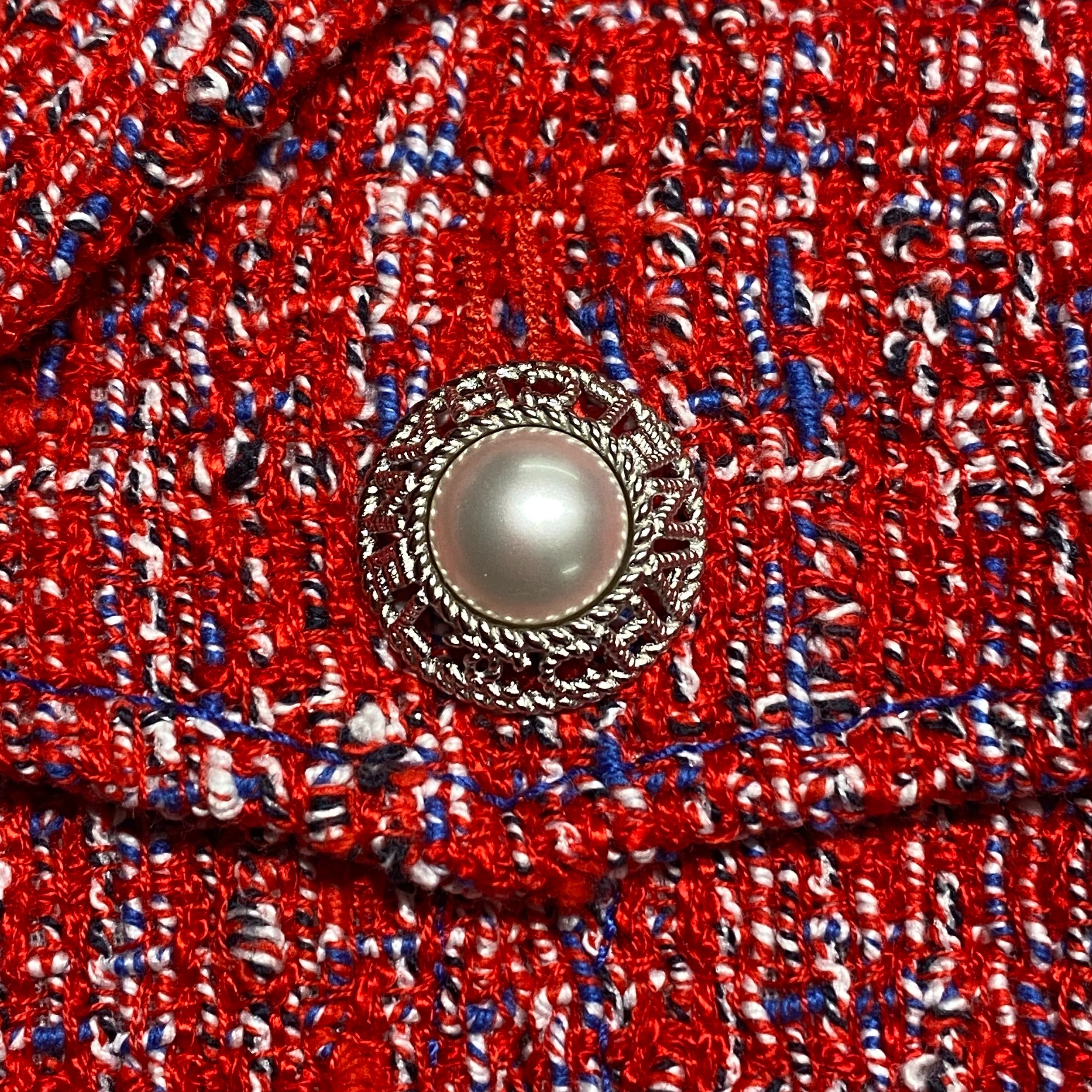 Details for (W) シャネル レッドツイードジャケット パールボタン 19Pコレクション P60790-V46246-MF826