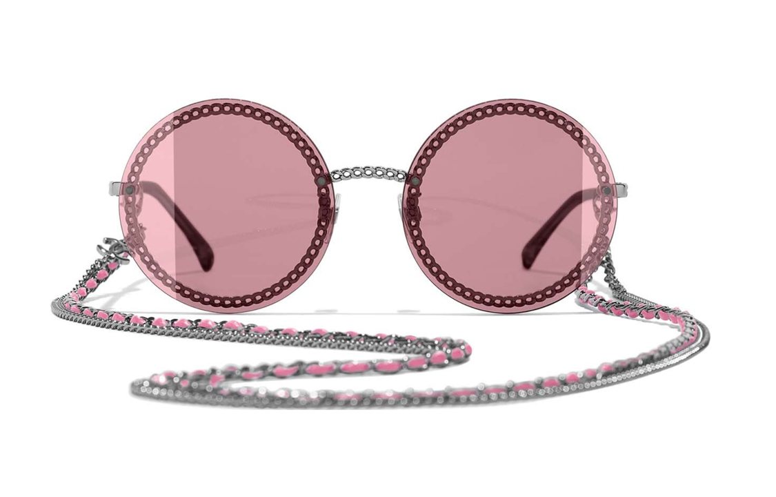 (Women) CHANEL  Round Alloy Sunglasses - Stylish and Elegant Design. CH4245-58-C108D8 圖 2