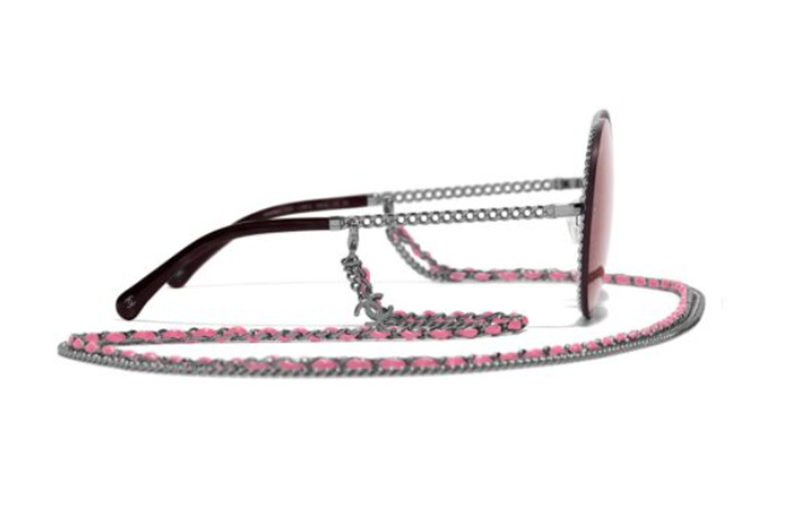 (Women) CHANEL  Round Alloy Sunglasses - Stylish and Elegant Design. CH4245-58-C108D8 圖 4