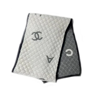 (Women) Chanel Scarf with Minimalist Double C Logo Design. AAA329-B17630-NZI08