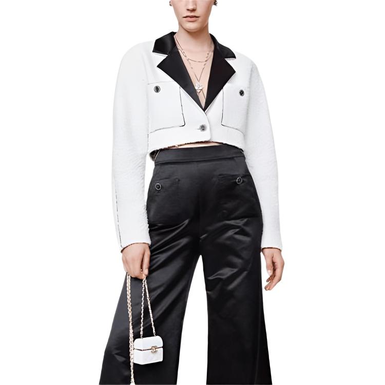 (Women) CHANEL  Single Button Long Sleeve Jacket White P72419-V63388-NG158