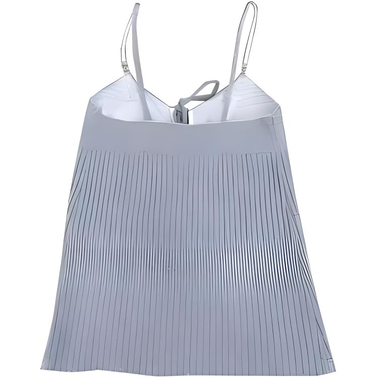 (Women) CHANEL  Solid Color Casual Tank Top in Silver Gray. P72898-K10475-NI898