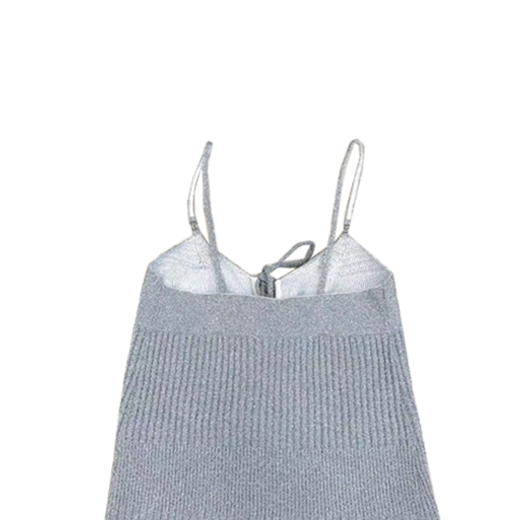 (Women) CHANEL  Solid Color Casual Tank Top in Silver Gray. P72898-K10475-NI898 圖 4