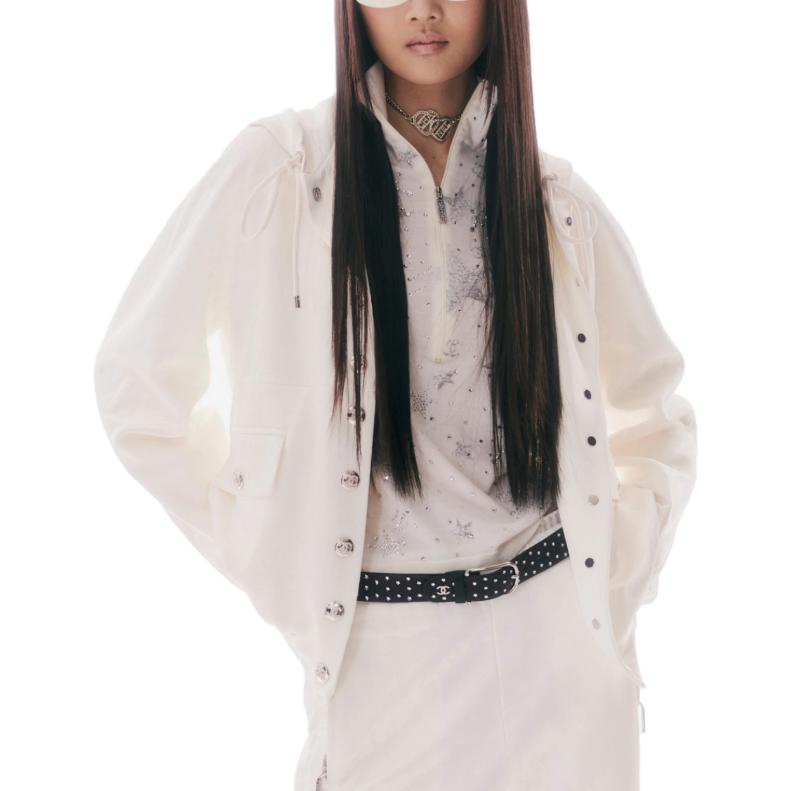 Shop (W) CHANEL 純色長袖單排扣外套 P74381-K10852-AW005