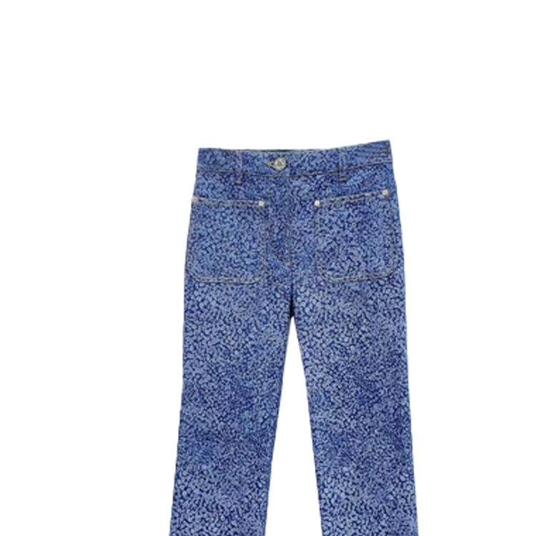 Purchase (W) 샤넬 솔리드 스트레이트 핏 캐주얼 진 - 블루 P71263-V62852-NE835