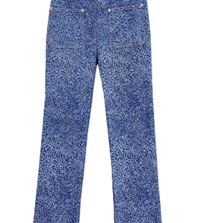 Details for (W) 샤넬 솔리드 스트레이트 핏 캐주얼 진 - 블루 P71263-V62852-NE835