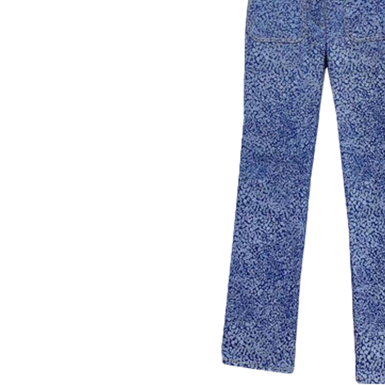 Sizing (W) 샤넬 솔리드 스트레이트 핏 캐주얼 진 - 블루 P71263-V62852-NE835