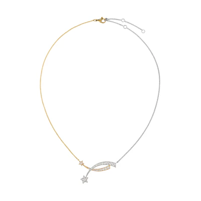(Women) CHANEL ÉTOILE FILANTE Comet 18K White Gold Diamond Necklace for Women. J11730