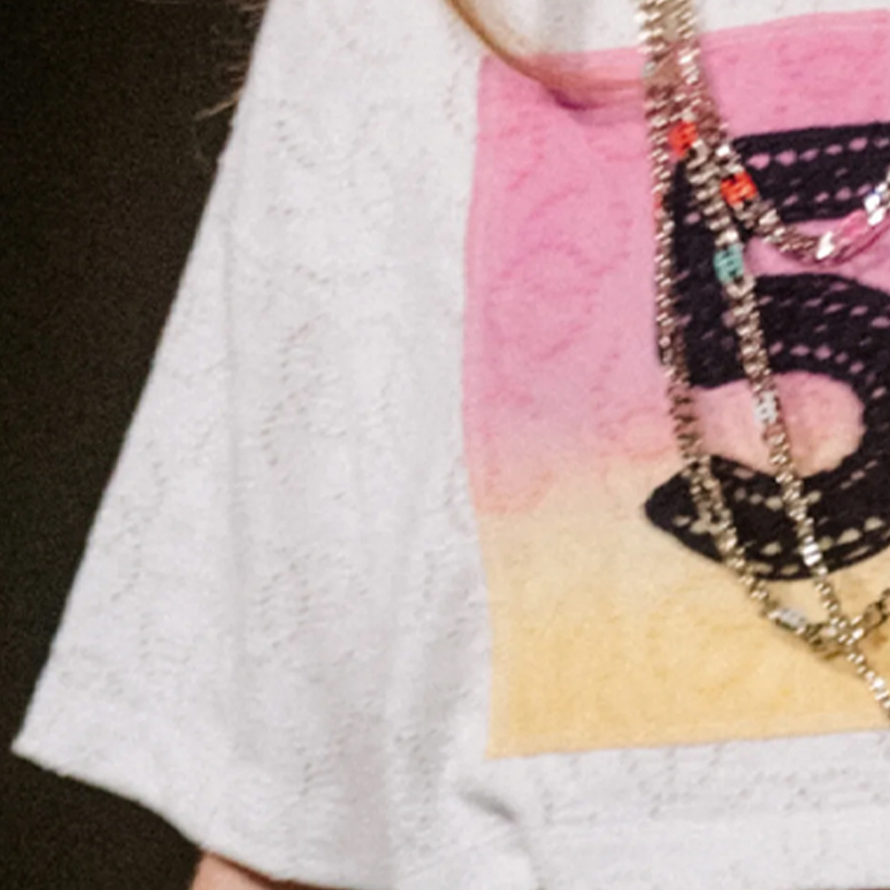 Details for (W) シャネル ホワイト グラフィックプリント オーバーサイズ Tシャツ SS24. P76438-K11016-NU552