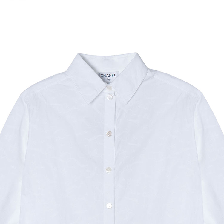 Details for (W) シャネル ホワイト 長袖シャツ - 春夏 2024 コレクション P76386-V68186-00100