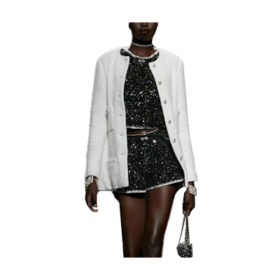 (Women) CHANEL White Single-Breasted Casual Jacket Spring Summer 2023. P74823-V66067-00100