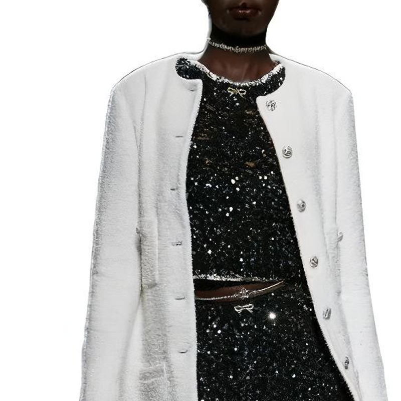 Sizing (W) 香奈兒 2023 春夏白色單排扣休閒外套 P74823-V66067-00100