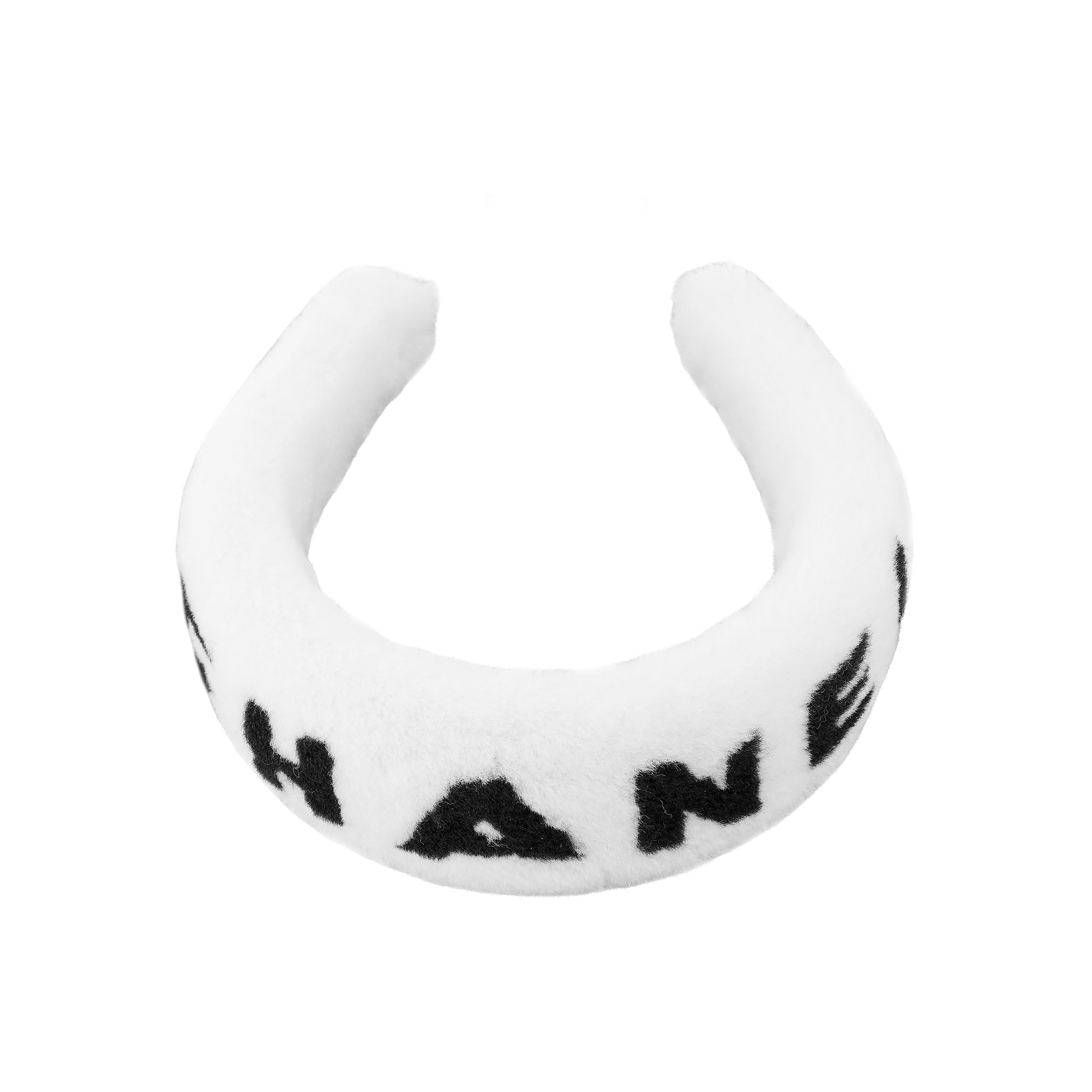 (Women) CHANEL  Wool Logo Headband in White. AA8510B08950NJ888