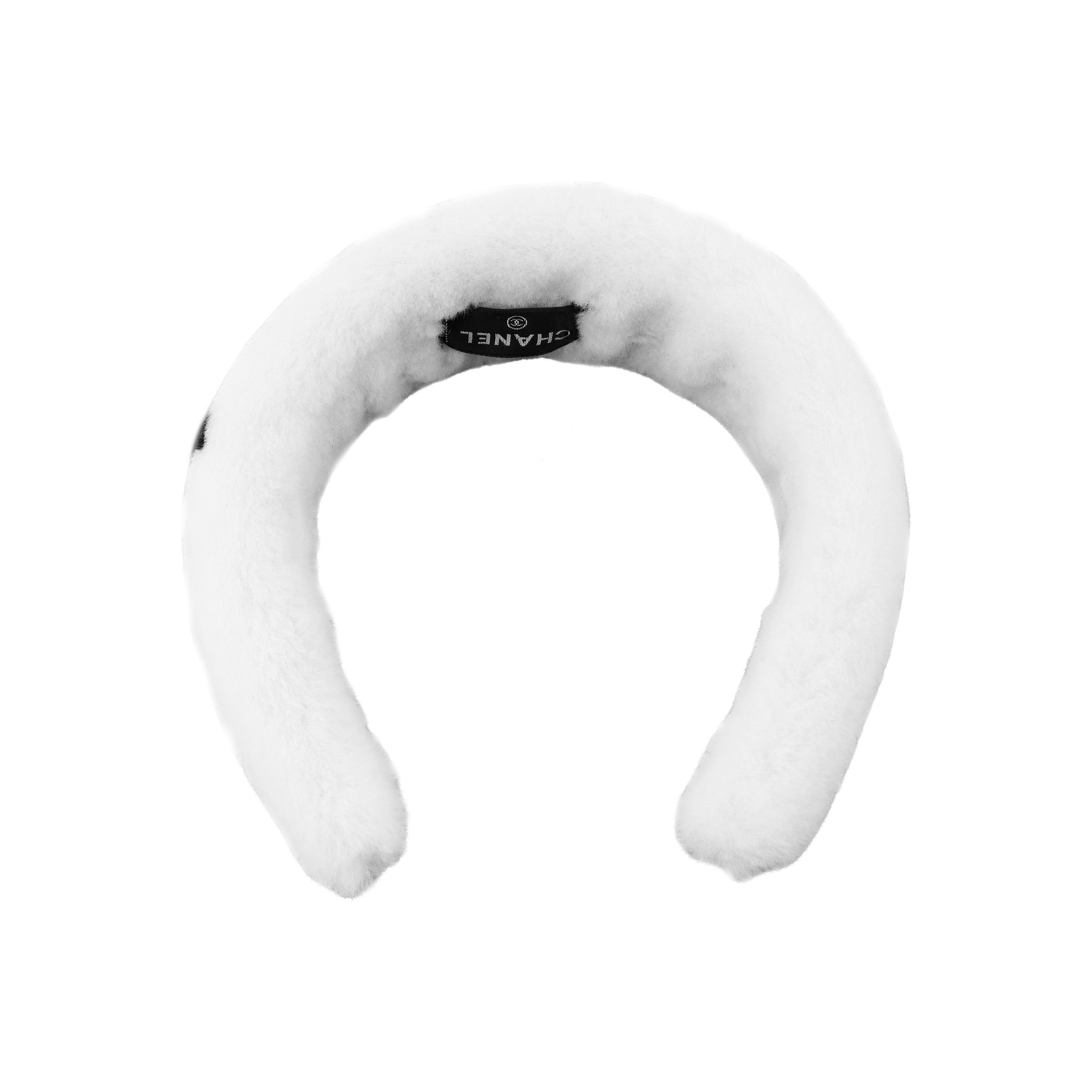 Purchase (W) 샤넬 화이트 울 로고 헤드밴드. AA8510B08950NJ888