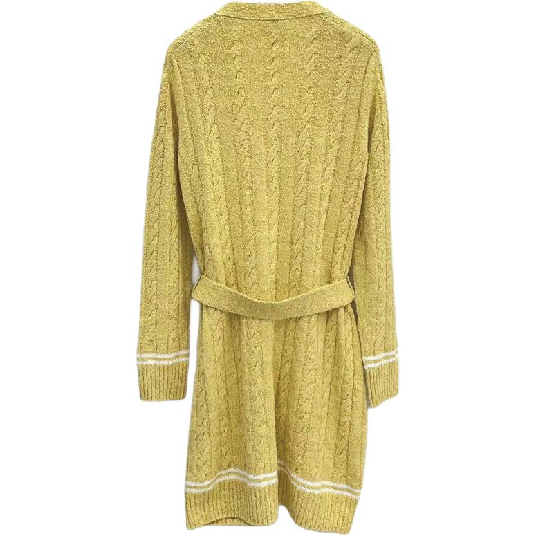 Lookbook (W) CHANEL Cárdigan de Punto con Rayas Amarillas y Escote en V de Manga Larga P72177-K10414-NH256