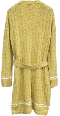 (Women) CHANEL Yellow Striped V-Neck Long Sleeve Cardigan Knitwear P72177-K10414-NH256 Lookbook (Women) CHANEL Yellow Striped V-Neck Long Sleeve Cardigan Knitwear P72177-K10414-NH256