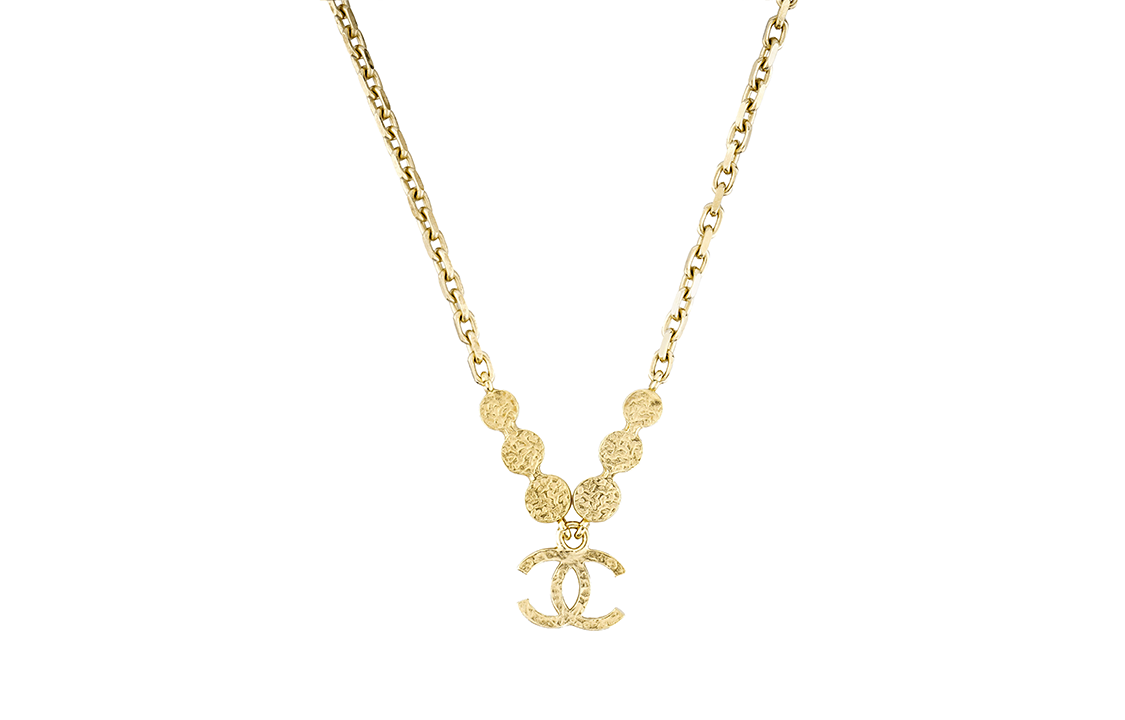 (Women) CHANEL Adjustable Double C Choker Necklace Gold with Rhinestone Embellishment. AB7026-B06561-NF088 圖 3