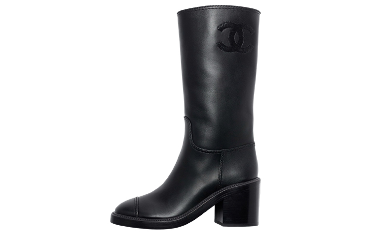 (Women) Chanel Ankle Boot 'Black Leather 7.5cm Heel' G39614-X56793-94305