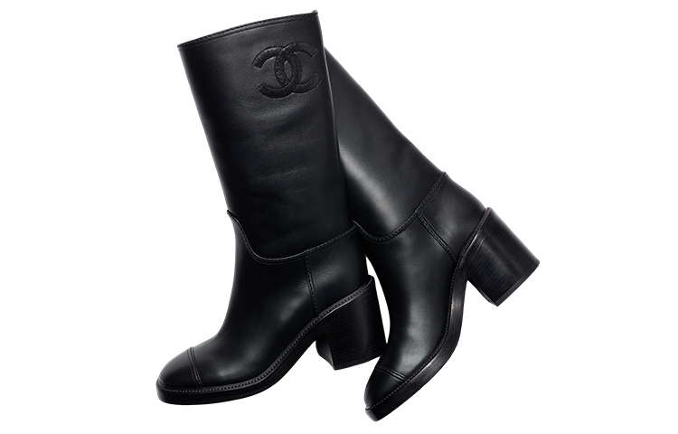 (W) Chanel Ankle Boot 'Black Leather 7.5cm Heel' 圖 2