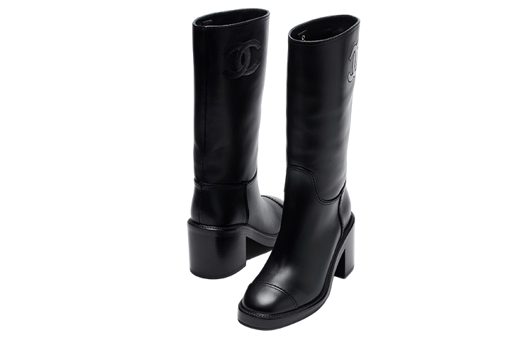 (W) Chanel Ankle Boot 'Black Leather 7.5cm Heel' 圖 3