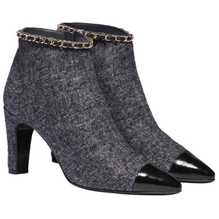(W) Chanel Ankle Boot 'Fashion Tweed Grey' 圖 3