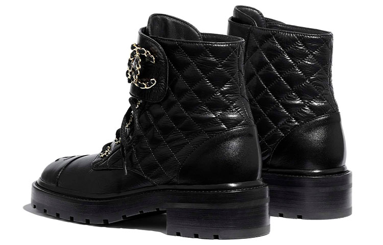 (W) Chanel Ankle Boots 'Glossy Goat and Calfskin Black' 圖 3