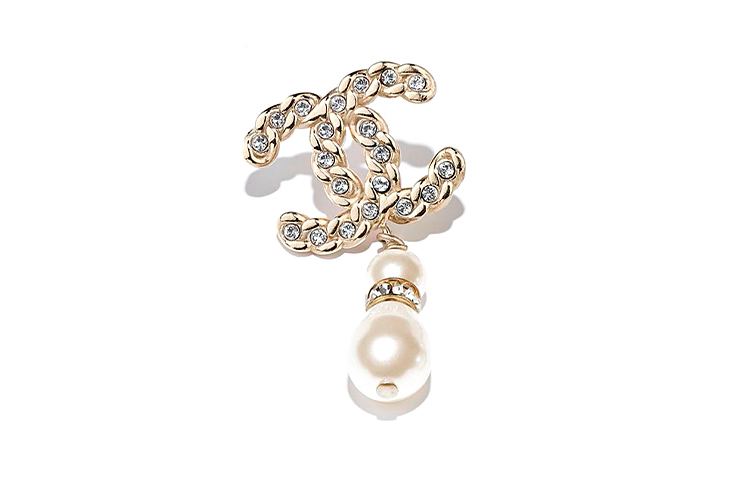 (Women) CHANEL Asymmetric Pearl Rhinestone Earrings White AB0648-Y47603-Z8905 圖 5