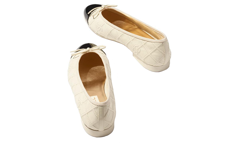 (W) Chanel Ballerina Flat 'Leather Bow White' 圖 4