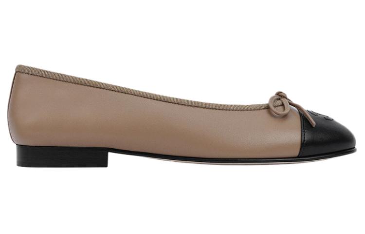 Order (W) Chanel Sepatu Balet 'Cokelat Kulit Domba Slip-On' G02819-X01000-K5056