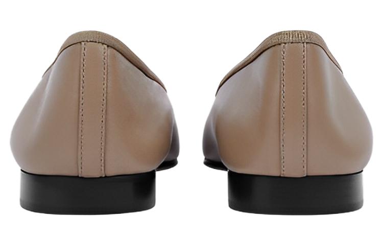 Shop (W) Chanel Sepatu Balet 'Cokelat Kulit Domba Slip-On' G02819-X01000-K5056