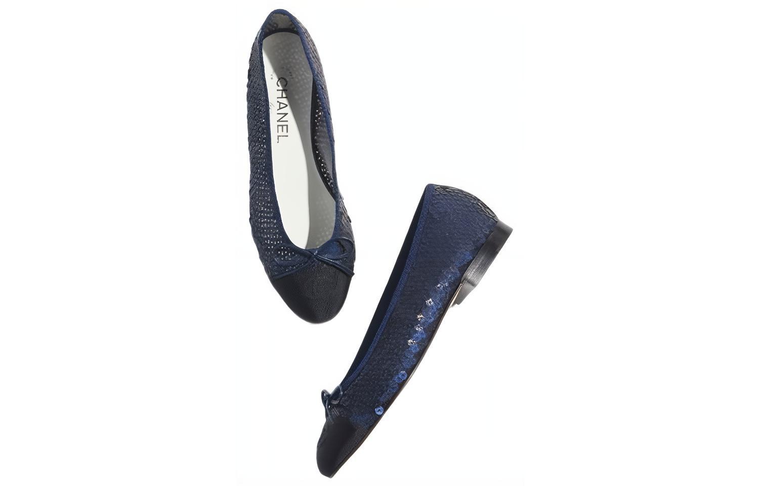 (W) Chanel Ballet Flats 'Blue Silk with Bow' 圖 3
